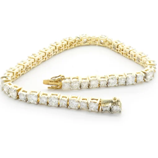 18 Karat Yellow Gold Graduated Diamond Tennis Bracelet