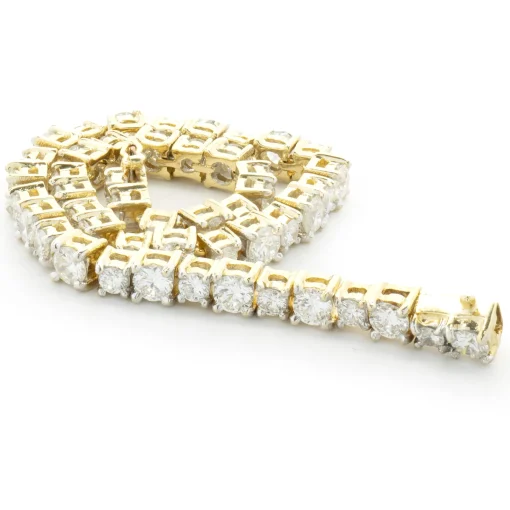 18 Karat Yellow Gold Graduated Diamond Tennis Bracelet