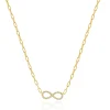 14 Karat Yellow Gold Infinity Diamond Necklace