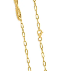 14 Karat Yellow Gold Infinity Diamond Necklace