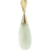 14 Karat Yellow Gold Jade Pendant