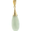 14 Karat Yellow Gold Jade Pendant