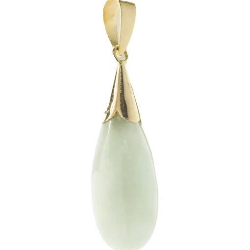 14 Karat Yellow Gold Jade Pendant