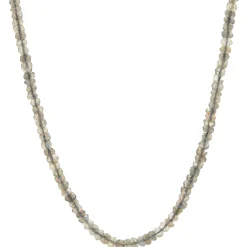 14 Karat Yellow Gold Labradorite Beaded Necklace