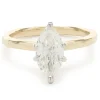 14 Karat Yellow Gold Marquise Cut Diamond Engagement Ring