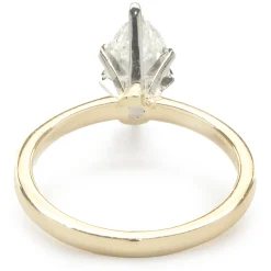14 Karat Yellow Gold Marquise Cut Diamond Engagement Ring
