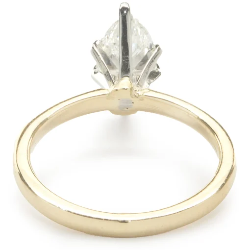 14 Karat Yellow Gold Marquise Cut Diamond Engagement Ring