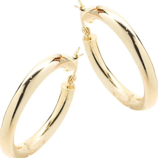 14 Karat Yellow Gold 30MM Hoop Earrings