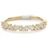 14 Karat Yellow Gold Multi Shape Diamond Staggered Band