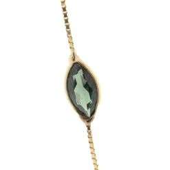 14 Karat Yellow Gold Multi Gemstone Multi Shape Bezel Set Necklace