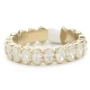 14 Karat Yellow Gold Oval Cut Diamond Band