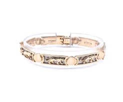 14 Karat Yellow Gold Panther Link Bracelet