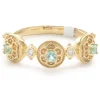18 Karat Yellow Gold Pariba Tourmaline and Diamond Band