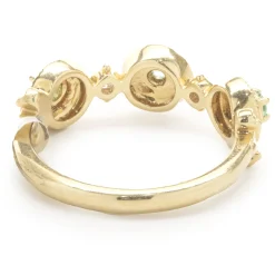 18 Karat Yellow Gold Pariba Tourmaline and Diamond Band