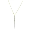 14 Karat Yellow Gold Pave Diamond Spear Necklace