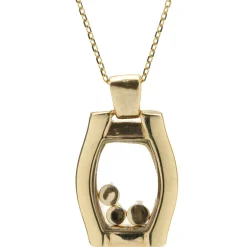 18 Karat Yellow Gold Pave Diamond Floating Diamond Necklace