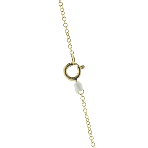 14 Karat Yellow Gold Pave Diamond Spear Necklace
