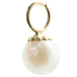 14 Karat Yellow Gold Pearl Earring Charms