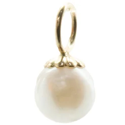 14 Karat Yellow Gold Pearl Earring Charms