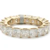 14 Karat Yellow Gold Princess Cut Diamond Eternity Band
