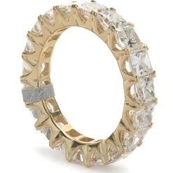 14 Karat Yellow Gold Princess Cut Diamond Eternity Band