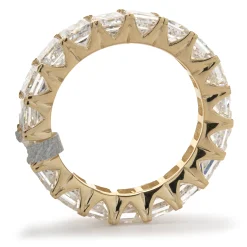 14 Karat Yellow Gold Princess Cut Diamond Eternity Band