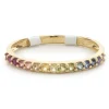 18 Karat Yellow Gold Rainbow Sapphire Band
