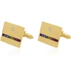 18 Karat Yellow Gold Rainbow Sapphire and Diamond Cufflinks