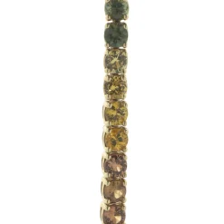 18 Karat Yellow Gold Rainbow Sapphire Tennis Bracelet