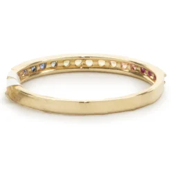 18 Karat Yellow Gold Rainbow Sapphire Band