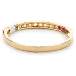 18 Karat Yellow Gold Rainbow Sapphire Band
