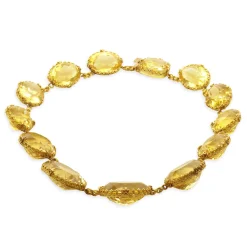 14 Karat Yellow Gold Retro Vintage Citrine Necklace