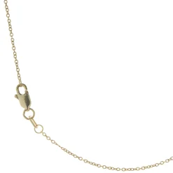 14 Karat Yellow Gold Round and Baguette Diamond and Sapphire Evil Eye Necklace