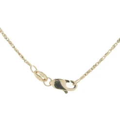 14 Karat Yellow Gold Round Brilliant Cut Diamond Solitaire Necklace