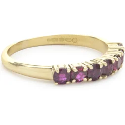 14 Karat Yellow Gold Ruby Band