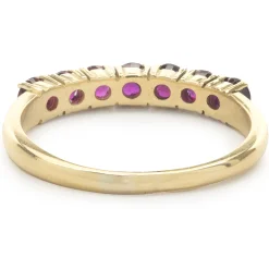 14 Karat Yellow Gold Ruby Band