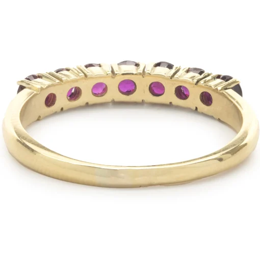 14 Karat Yellow Gold Ruby Band