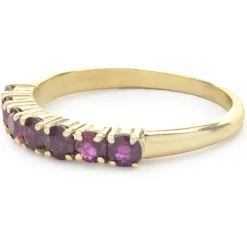 14 Karat Yellow Gold Ruby Band