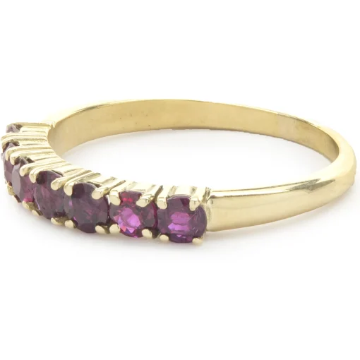 14 Karat Yellow Gold Ruby Band