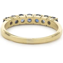 14 Karat Yellow Gold Sapphire Band