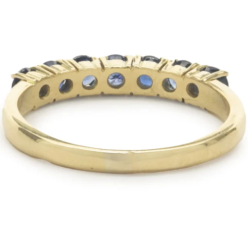 14 Karat Yellow Gold Sapphire Band