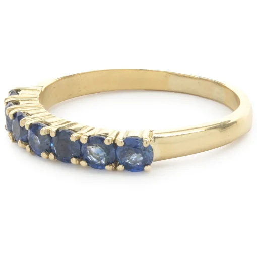 14 Karat Yellow Gold Sapphire Band