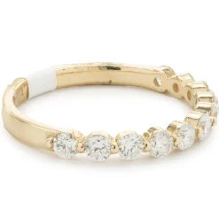 14 Karat Yellow Gold Shared Prong Diamond Band