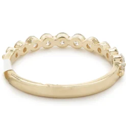14 Karat Yellow Gold Shared Prong Diamond Band