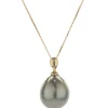 14 Karat Yellow Gold Tahitian Pearl Necklace