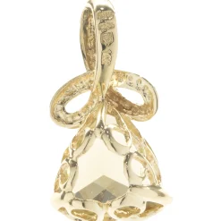 14 Karat Yellow Gold Trillion Cut Citrine Slide Pendant