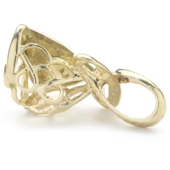 14 Karat Yellow Gold Trillion Cut Citrine Slide Pendant