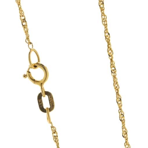 14 Karat Yellow Gold Trillion Cut Blue Topaz and Diamond Necklace