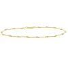 14 Karat Yellow Gold Twisted Wire Station Anklet