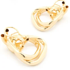 14 Karat Yellow Gold X Drop Earrings